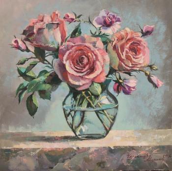 Roses in glass. Chernysheva Marina