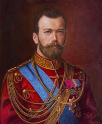 Portrait of Tsar Nicholas II in the form of a colonel of the hussar regiment. Gayduk Irina