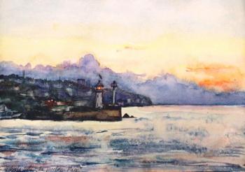 At dawn. Lighthouse. Ageeva-Usova Irina