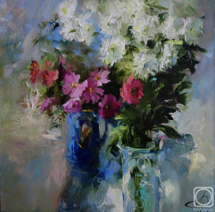 Anisimova Galina. A series of works "I love flowers". Kosmeya
