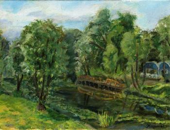 View from the Bridge on the River. Trubezh. Pereslavl