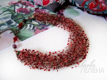 Author's necklace-air Raspberry jam. Lavrova Elena
