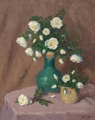 White wild rose in decanter. Alexandrovsky Alexander