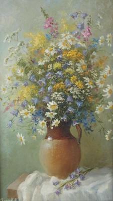 wild flowers in a jug. Panov Aleksandr