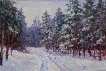 Through the snow-covered forest. Popov Sergey