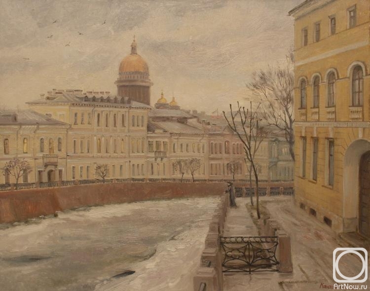 Kanashova Natalya. Moyka River near the Yusupov palace, february