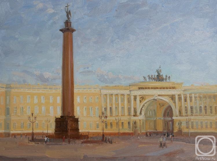 Kanashova Natalya. Evening etude of the Dvortsovaya (palace) Square