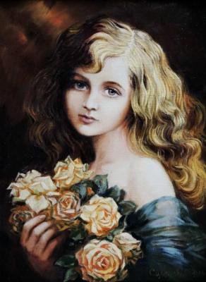 The girl with roses. Simonova Olga