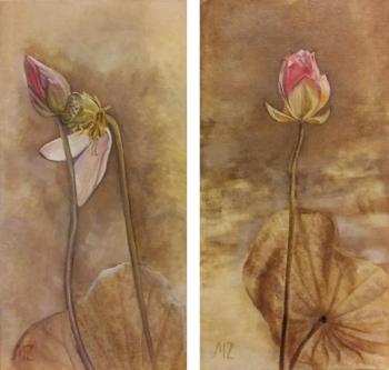 Lotuses (Light Diptych). Zozoulia Maria