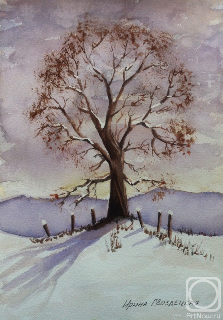 Gvozdetskaya Irina. Lonely tree (educational work)