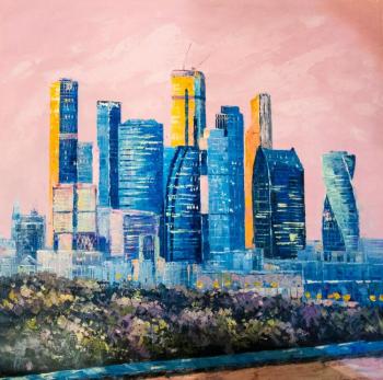 Moscow City. Pink Sunset. Vevers Christina
