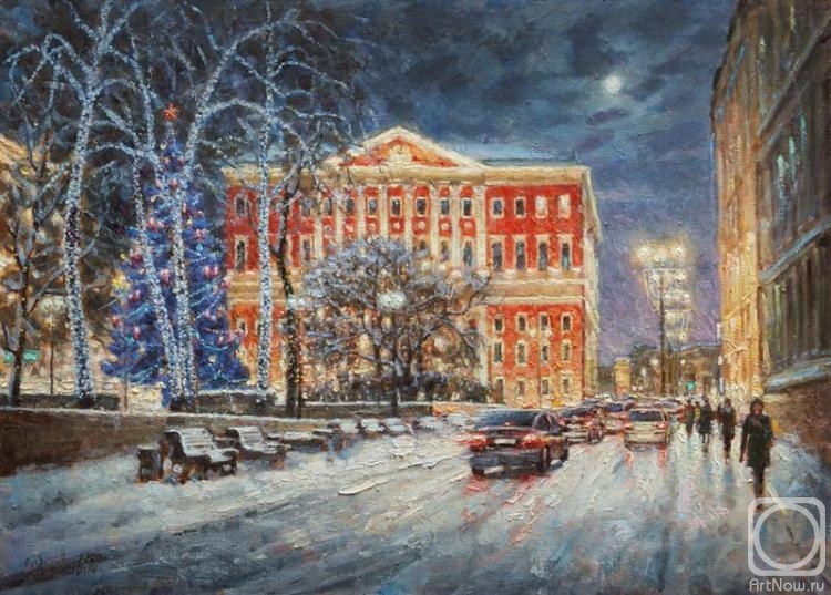 Razzhivin Igor. Christmas lights at city Hall