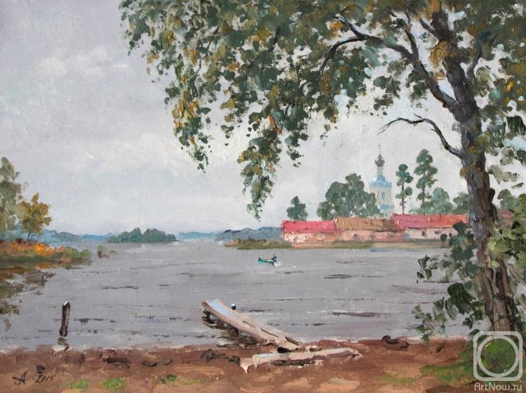 Alexandrovsky Alexander. Rain on Lake Seliger. Summer