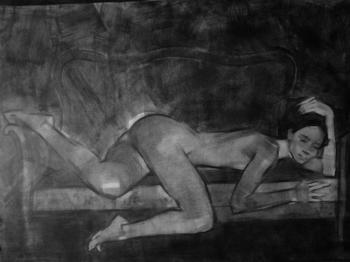Sleep on the sofa (Nude On The Couch). Shcherbakov Igor