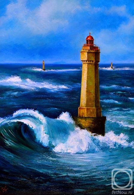 Chernova Helen. Waves, lighthouse