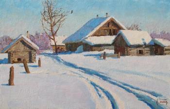 In the winter the village. Panov Igor