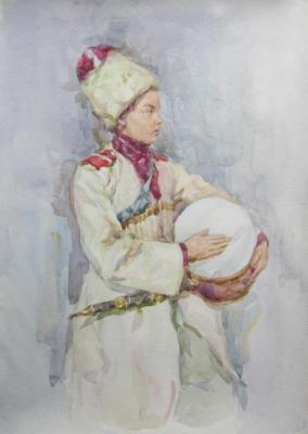 Kuban Cossack with drum. Shplatova Tatyana