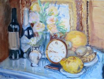 Still life with a clock. Koks Aleksandra