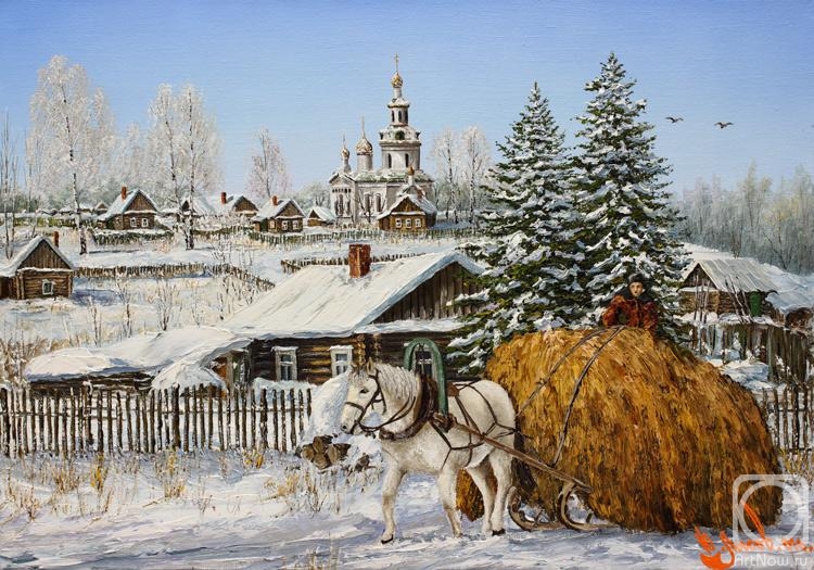 Lysov Yuriy. Sliding on morning snow