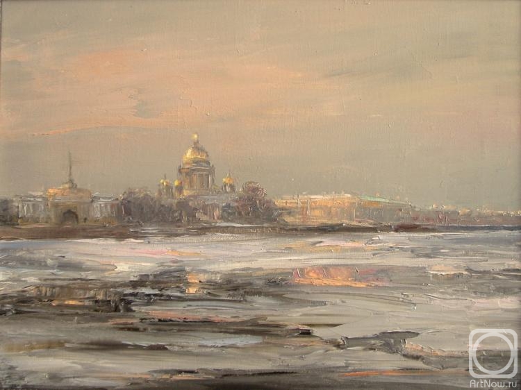 Solovev Alexey. Ice at Neva River