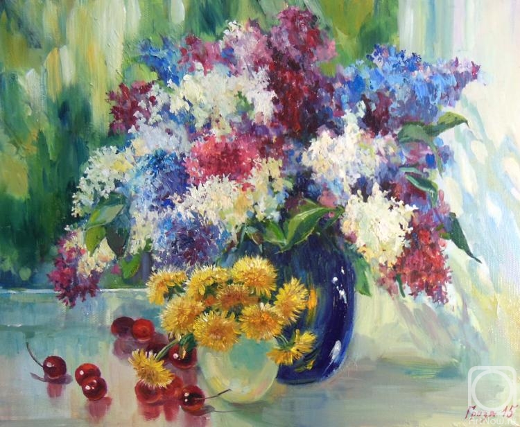 Grosa Ludmila. Dandelions and lilacs