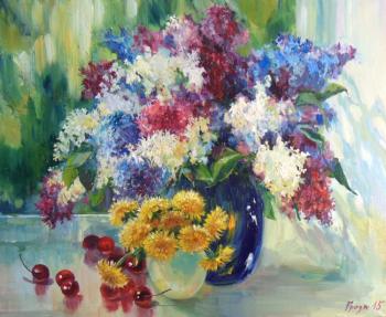 Dandelions and lilacs. Grosa Ludmila