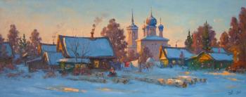 Old Ladoga. Winter evening. Alexandrovsky Alexander