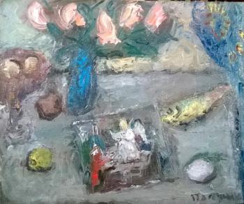 Still Life with Van Eyck Painting. Pasechnik Olga