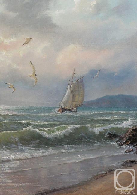 Panov Aleksandr. And the sail is white, and gulls cry