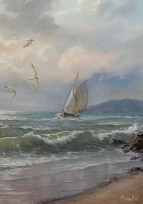 And the sail is white, and gulls cry. Panov Aleksandr
