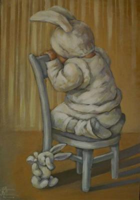 The hostess threw the bunny