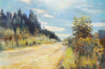 Road in the country. Malyusova Tatiana