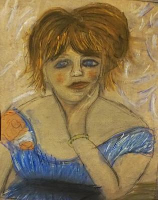 Portrait of Jeanne Samary (freestyle copy) (Sell A Copy Of Renoir). Ermakov Yurij