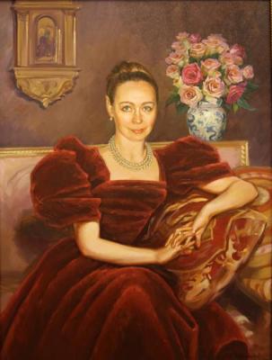 portrait of a lady in red. Gaifullin Airat