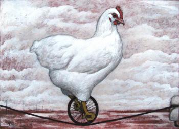 White chicken. Fedorova Anna