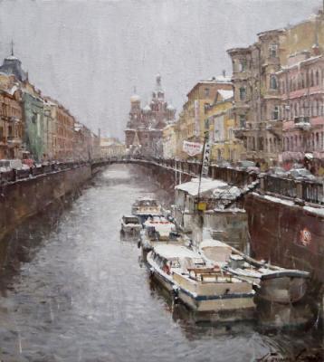 In the city of snow. Griboyedov Canal. Galimov Azat