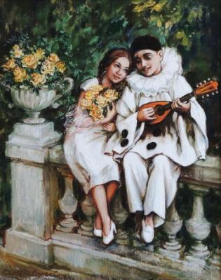 Pierrot sings songs about love (A Picture About Love). Simonova Olga