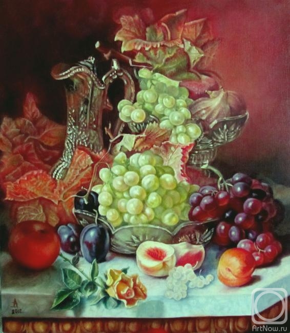 Dyachenko Alyena. Still life with grapes