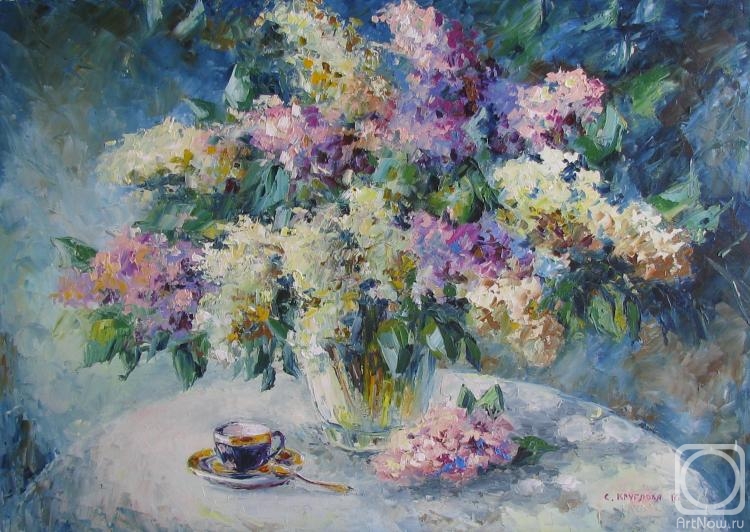 Kruglova Svetlana. Tea in a lavender garden