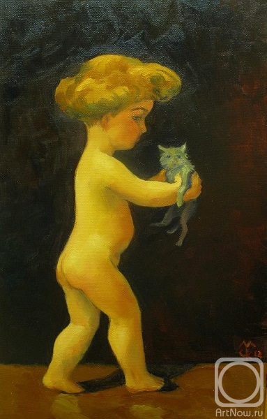 Malutov Sergey. With kitten