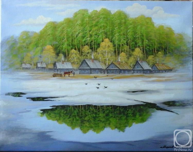 Markoff Vladimir. Village by the lake