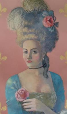 Rococo on pink (fragment)