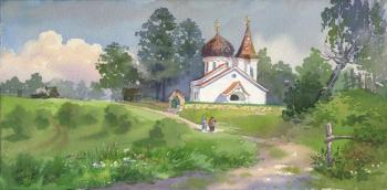 It's a good day. Church of the Life-Giving Trinity in the village of Byokhovo. Pugachev Pavel