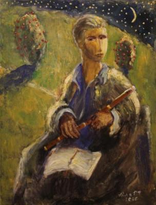 The young man with the flute. Rakhmatulin Roman