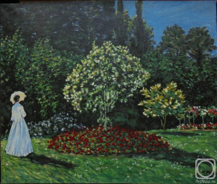 Vasileva Lyudmila. "Lady in the garden" Claude Monet