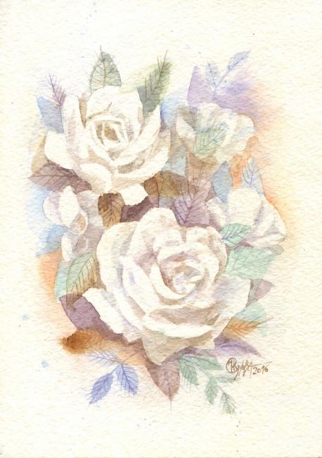 Sukhova Natalya. White roses