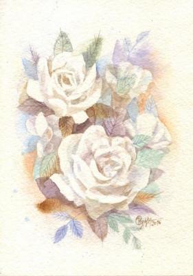 White roses. Sukhova Natalya
