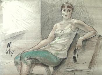 Girl in a chair. Malutov Sergey