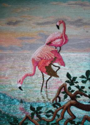 Pink flamingos. Dyachenko Alyena