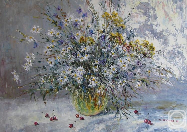 Kruglova Svetlana. Still life with daisies